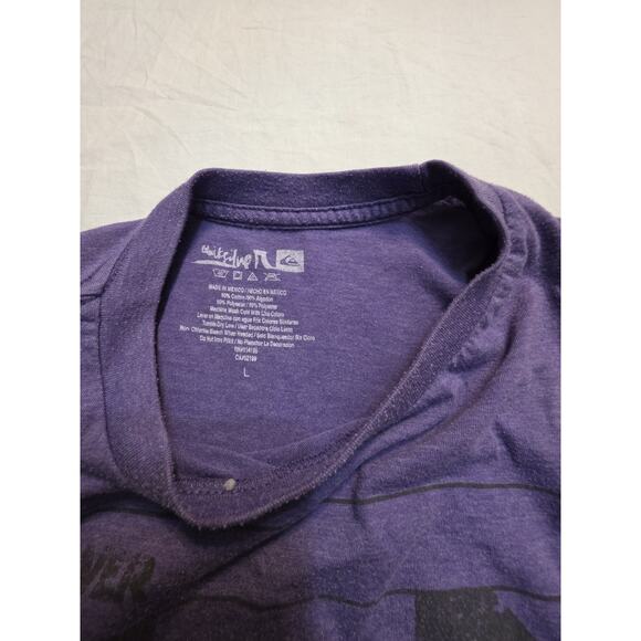 Quicksilver Men's Size Large Vintage Short Sleeve Purple T-Shirt - Picture 4 of 5